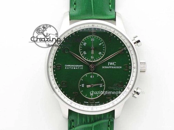 MIROTIME 0206 Portuguese Chrono IW371620 APSF 1:1 Best Edition White Blue Dial on Blue Leather Strap A MultiPurpose 7039